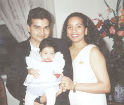 Basmattie and Kurtis DeSouza with baby Dyna in happier times.